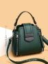 Minimalist Zip Front Satchel Bag