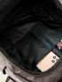 Letter Graphic Classic Backpack With Bag Charm