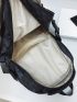 Men Checkered Pattern Letter Patch Decor Casual Daypack