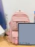 Cartoon Bear & Release Buckle Decor Classic Backpack