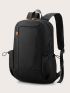 Men Minimalist Zip Front Backpack