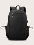 Men Minimalist Zip Front Backpack