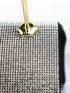 Mini Rhinestone Decor Flap Square Bag