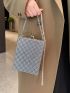 Mini Rhinestone Decor Chain Box Bag