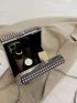 Mini Rhinestone Decor Chain Box Bag