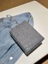 Mini Rhinestone Decor Chain Box Bag