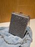 Mini Rhinestone Decor Chain Box Bag