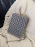Mini Rhinestone Decor Chain Box Bag