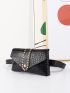 Mini Crocodile Embossed Studded Decor Belt Bag