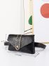 Mini Crocodile Embossed Studded Decor Belt Bag