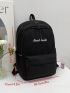 Letter Embroidery Design Fashion Backpack