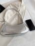 Metallic Crocodile Embossed Baguette Bag