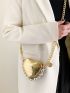Mini Metallic Bead Decor Heart Design Novelty Bag
