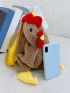 Chicken Design Fluffy Crossbody Bag
