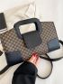 Geometric Pattern Square Bag