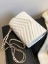 Mini Chevron Quilted Flap Chain Square Bag