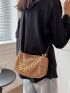 Mini Rhinestone Decor Chain Glitter Hobo Bag