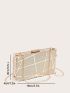 Mini Glitter Metal Decor Chain Box Bag