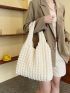 Minimalist Ruched Detail Shopper Bag