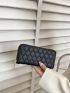 Geometric Embossed Long Wallet