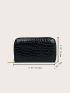 Crocodile Embossed Long Wallet