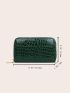 Crocodile Embossed Long Wallet