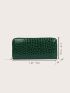 Crocodile Embossed Long Wallet