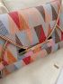 Geometric Pattern Flap Envelope Bag