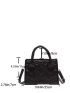 Quilted Double Handle Square Bag