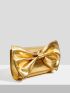 Minimalist Bow Decor Square Bag