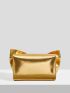 Minimalist Bow Decor Square Bag