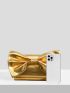 Minimalist Bow Decor Square Bag