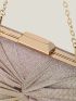 Glitter Twist Detail Chain Box Bag