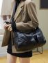 Quilted Detail Hobo Bag