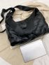 Quilted Detail Hobo Bag