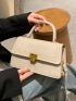 Metal Lock Flap Square Bag