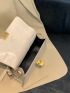 Metal Lock Flap Square Bag