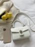 Mini Crocodile Embossed Flap Square Bag