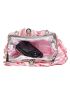Flower Graphic Kiss Lock Evening Bag