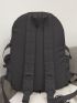 Men Letter Patch Decor Laptop Backpack With Bag Charm