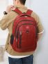 Men Letter Graphic Travel Backpack
