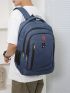 Men Letter Graphic Travel Backpack