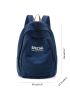 Men Letter Graphic Laptop Backpack