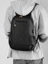 Men Minimalist Drawstring Design Laptop Backpack