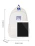 Men Letter Patch Backpack