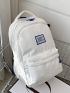 Men Letter Patch Backpack