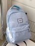 Men Letter Patch Backpack