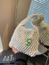 Minimalist Straw Bag With Bag Charm