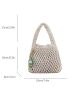 Minimalist Straw Bag With Bag Charm