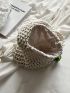 Minimalist Straw Bag With Bag Charm